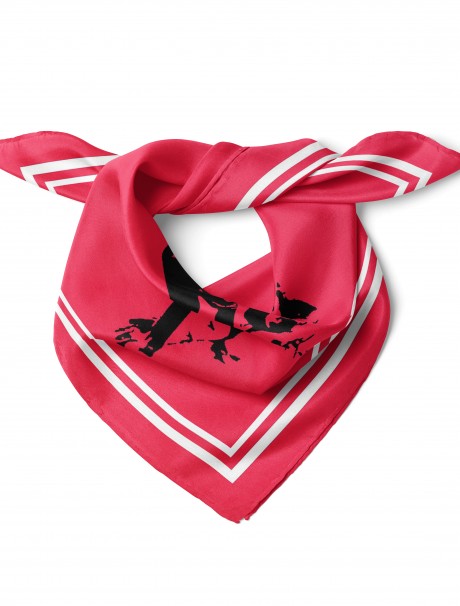 Atatürk Baskı Desen Bandana Fular 50 x 50 Cm