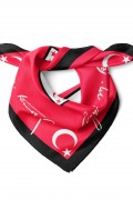 Atatürk İmza ve Ay Yıldız Desen Bandana Fular 50 x 50 Cm