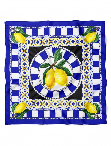 Limon Desen Fular Bandana 50 x 50 Cm