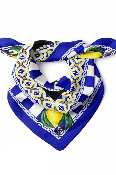Limon Desen Fular Bandana 50 x 50 Cm