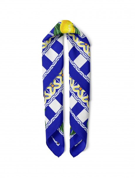 Limon Desen Fular Bandana 50 x 50 Cm
