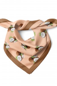 Hindistan Cevizi Desen Fular Bandana 50x50 Cm