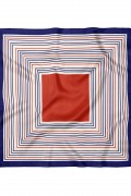 Çizgili Kare Desen Fular Bandana 50x50 Cm