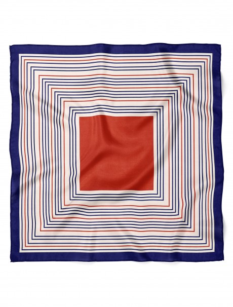 Çizgili Kare Desen Fular Bandana 50x50 Cm