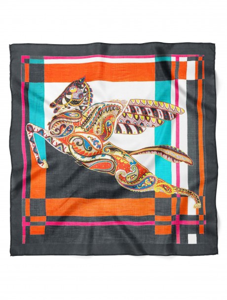 At ve Etnik Desen Fular Bandana 50x50 Cm