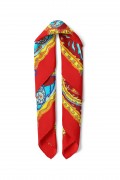 Kalp ve Kuğu Desen Fular Bandana 50x50 Cm