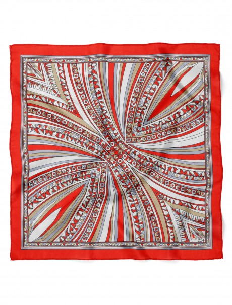 Çizgi Desen Fular Bandana 50x50 Cm