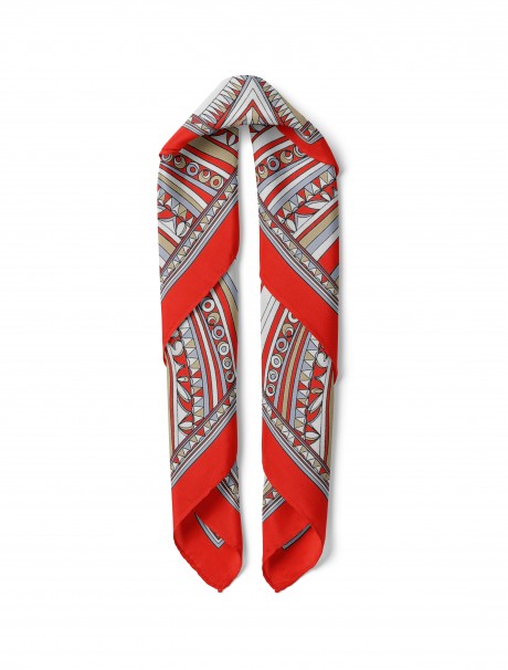 Çizgi Desen Fular Bandana 50x50 Cm