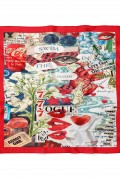 Karışık Figür Desen Fular Bandana 50x50 Cm