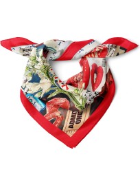 Karışık Figür Desen Fular Bandana 50x50 Cm