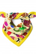 Kedi Desen Bandana Fular 50 x 50 Cm