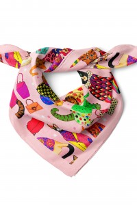 Kedi Desen Bandana Fular 50 x 50 Cm