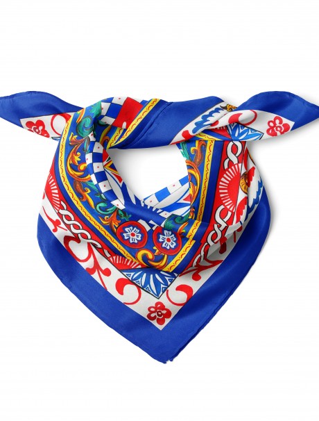 Barok Şovalye Desen Fular Bandana 50x50 Cm