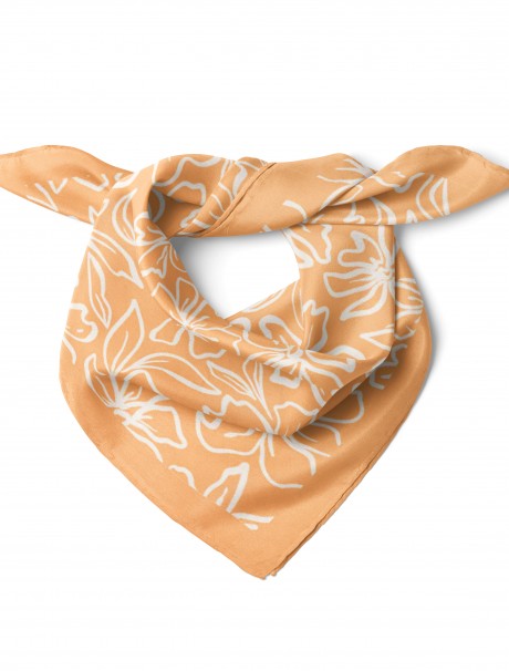 Çiçek Desen Fular Bandana 50x50 Cm