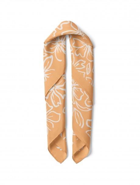 Çiçek Desen Fular Bandana 50x50 Cm