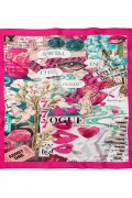 Karışık Figür Desen Fular Bandana 50x50 Cm