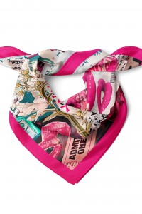 Karışık Figür Desen Fular Bandana 50x50 Cm