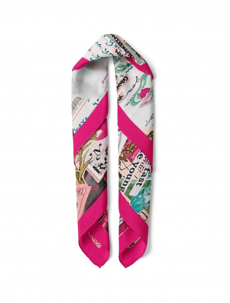 Karışık Figür Desen Fular Bandana 50x50 Cm