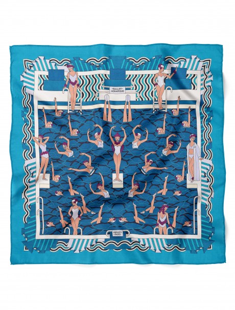 Akrobatik Su Jimnastiği Desen Fular Bandana 50x50 Cm