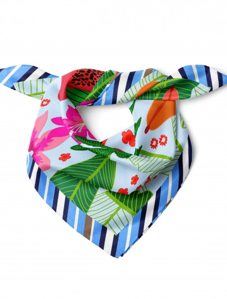 Yaz Meyveleri Desen Fular Bandana 50x50 Cm
