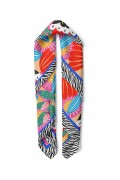 Yaz Çiçekleri Desen Fular Bandana 50x50 Cm