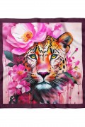 Leopar Desen Fular Bandana 50x50 Cm