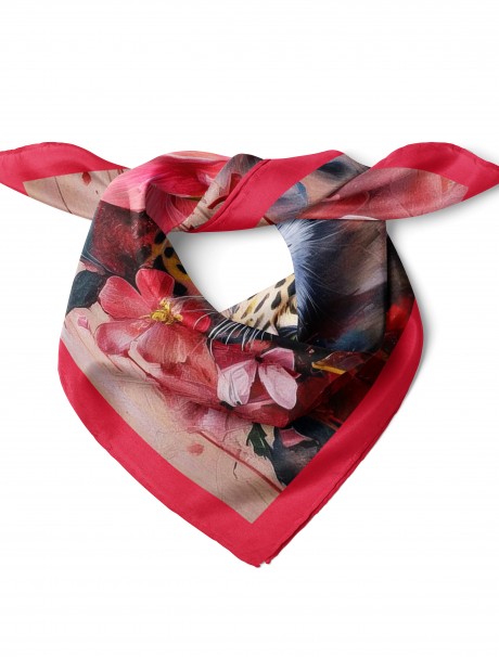 Leopar Desen Fular Bandana 50x50 Cm
