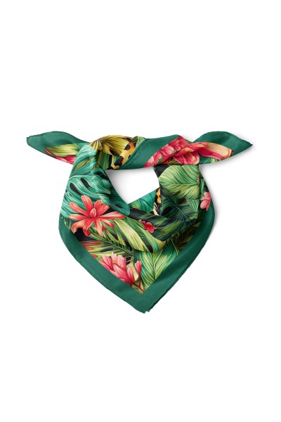Leopar Desen Fular Bandana 50x50 Cm