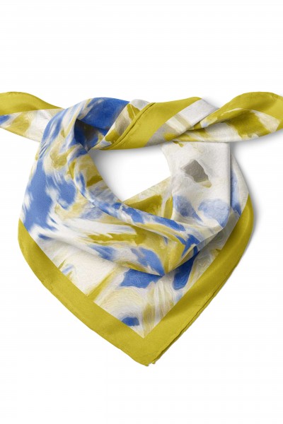 Sulu Boya Desen Fular Bandana 50x50 Cm