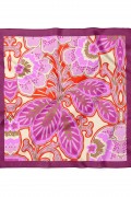 Çiçek Desen Fular Bandana 50x50 Cm