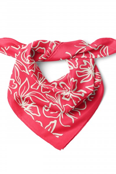 Çiçek Desen Fular Bandana 50x50 Cm
