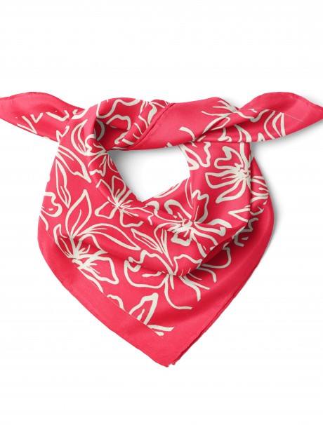 Çiçek Desen Fular Bandana 50x50 Cm