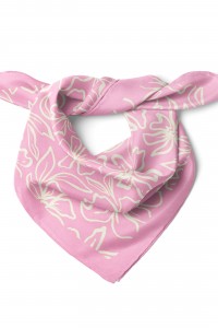 Çiçek Desen Fular Bandana 50x50 Cm