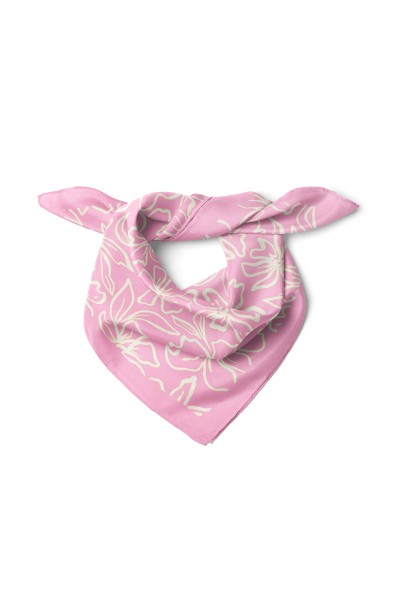 Çiçek Desen Fular Bandana 50x50 Cm