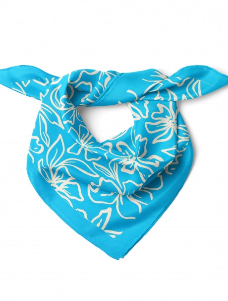 Çiçek Desen Fular Bandana 50x50 Cm