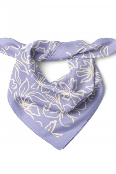 Çiçek Desen Fular Bandana 50x50 Cm