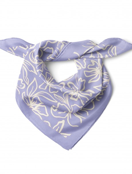 Çiçek Desen Fular Bandana 50x50 Cm