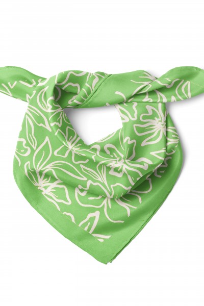 Çiçek Desen Fular Bandana 50x50 Cm