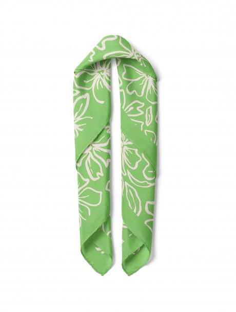 Çiçek Desen Fular Bandana 50x50 Cm