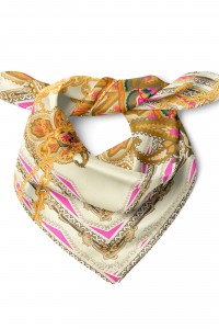 Zincir ve Etnik Desen Fular Bandana 50x50 Cm