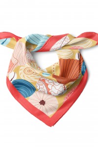 Deniz Motifli Şık Fular Bandana 50x50 Cm