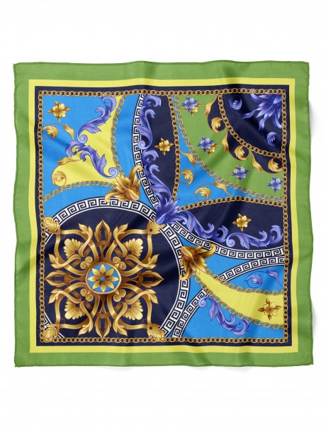 Zincir ve Etro Desen Fular Bandana 50x50 Cm
