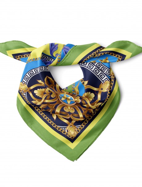 Zincir ve Etro Desen Fular Bandana 50x50 Cm