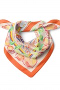 Kuş & Çiçek & Meyve Desen Fular Bandana 50x50 Cm