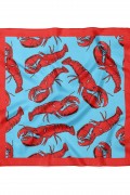 Istakoz Desen Fular Bandana 50x50 Cm