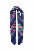 Martı ve Balık Desen Fular Bandana 50x50 Cm
