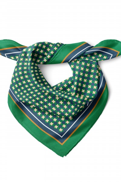 Klasik Geometri Desen Fular Bandana 50x50 Cm