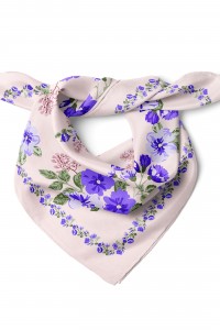 Lavanta Bahçesi Desen Fular Bandana 50x50 Cm