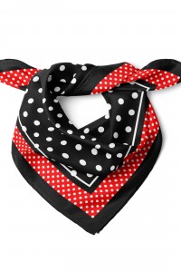 Puantiyeli Zamansız Noktalar Desen Fular Bandana 50x50 Cm