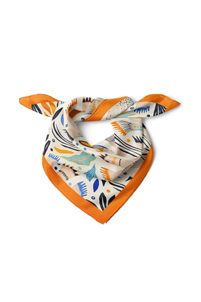 Modern Botanik Desen Fular Bandana 50x50 Cm